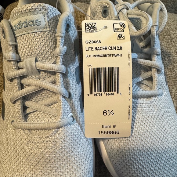 Adidas Lite Racer CLN 2.0 Women’s Light Blue Sneakers Size 6.5 - Picture 8 of 8